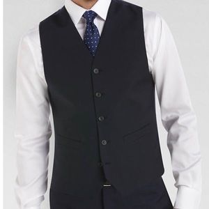 Pronto Uomo Platinum Vest, Navy Sharkskin XXL
